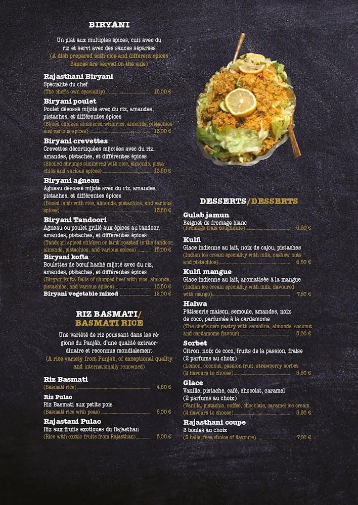 AU RAJASTHAN GOURMAND - Menu Image 1